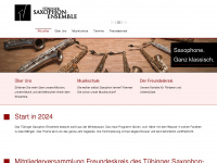 saxophon-ensemble.de Webseite Vorschau