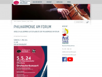 philharmonie-am-forum.de Webseite Vorschau