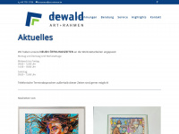 dewald-art-rahmen.de Webseite Vorschau