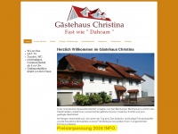 gaestehauschristina.de Webseite Vorschau