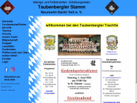 taubenbergler-stamm.de Webseite Vorschau