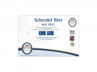 scherdel-bier.de Webseite Vorschau