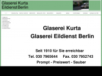 kurta-glaserei.de Webseite Vorschau