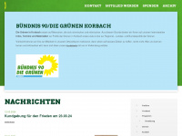 gruene-korbach.de Webseite Vorschau