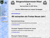 bürgerschützenverein-bösel.de Webseite Vorschau