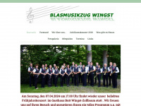 blasmusikzug-wingst.de Webseite Vorschau