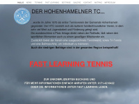 hohenhamelner-tennisclub.de Webseite Vorschau