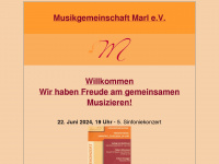musikgemeinschaft-marl.de Webseite Vorschau