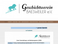 geschichtsverein-baesweiler.de Webseite Vorschau