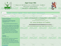 jaegercorps1863.de Webseite Vorschau
