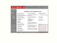 textdienst.de Webseite Vorschau
