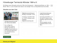 huenenburger-tc.de Webseite Vorschau