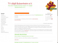 tv-bubenheim.de Webseite Vorschau