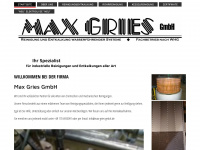 max-gries-gmbh.de Webseite Vorschau