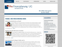 pro-finanzplanung.de Webseite Vorschau