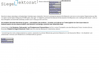 siegel-lektorat.de Webseite Vorschau