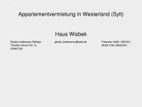 sylt-hauswisbek.de Webseite Vorschau