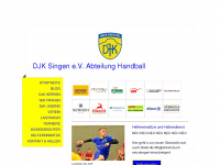 djksingen-handball.de Webseite Vorschau