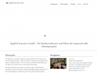 appliedacoustics.ch Webseite Vorschau