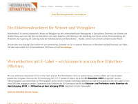 herrmann-etiketten.de Webseite Vorschau