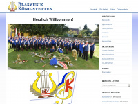 blasmusik-koenigstetten.at Webseite Vorschau