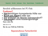 pc-fink.at Webseite Vorschau