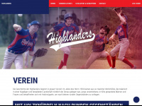 highlanders.at Webseite Vorschau