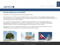 arvest.ch Webseite Vorschau