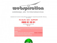 webspiration.ch Webseite Vorschau