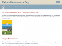 philatelistenverein-zug.ch Webseite Vorschau