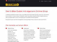 bike-land.ch Webseite Vorschau