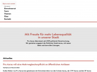 proaarau.ch Webseite Vorschau