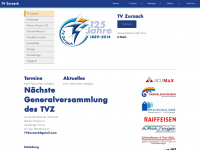 tvzurzach.ch Webseite Vorschau