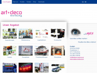 artdeco-werbung.ch Webseite Vorschau