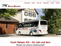 koch-reisen.ch Webseite Vorschau