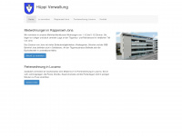 hueppi-verwaltung.ch Webseite Vorschau