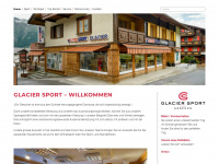 glaciersport.ch Webseite Vorschau