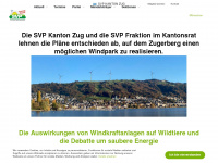 svp-zug.ch Webseite Vorschau