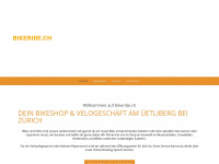 bikeride.ch Webseite Vorschau