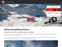snowkiting.ch Webseite Vorschau