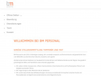bmpersonal.ch Webseite Vorschau