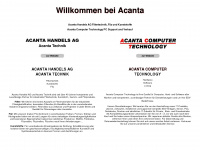 acanta.ch Webseite Vorschau