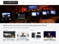 event-one.ch Webseite Vorschau