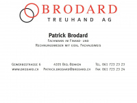 brodard.ch Webseite Vorschau