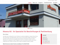 nirama.ch Webseite Vorschau