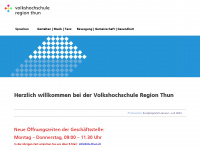 vhs-thun.ch Webseite Vorschau