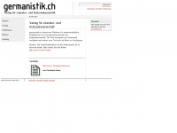 germanistik.ch Webseite Vorschau