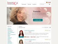 kosmica.de Webseite Vorschau
