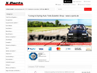 x-parts.de Webseite Vorschau