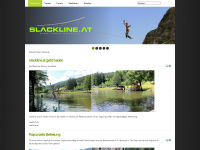 slackline.at Webseite Vorschau
